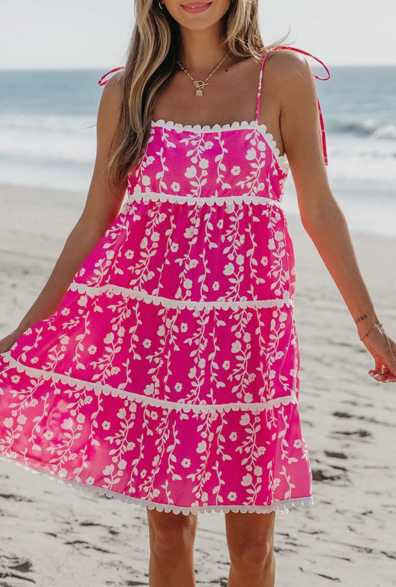 Floral mini dress ๐ธ