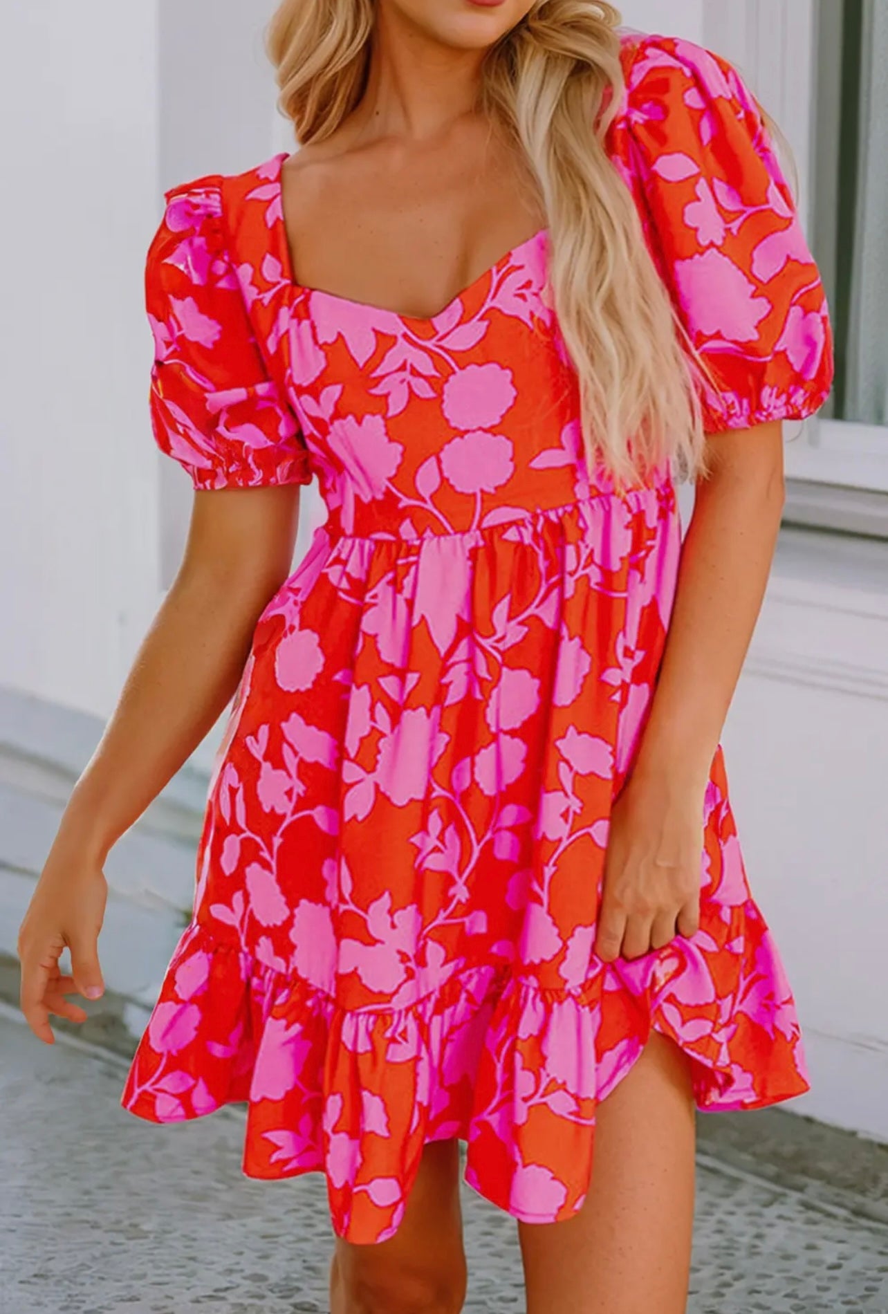 Ruffled mini dress