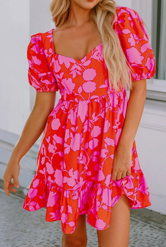 Ruffled mini dress