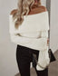 Off Shoulder Long Sleeve Knit Top